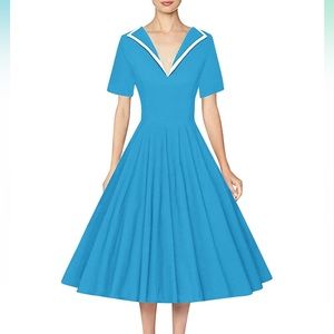 Gown Town • 1950s Swing Dress • XL